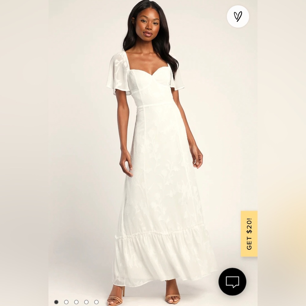 NWT Lulu’s Tailor Made for You White dress